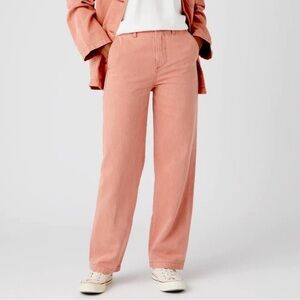 WRANGLER FREE PEOPLE PINK CHINO CASEY JONES UTILITY PANTS BOHO Y2K ANTHROPOLOGIE